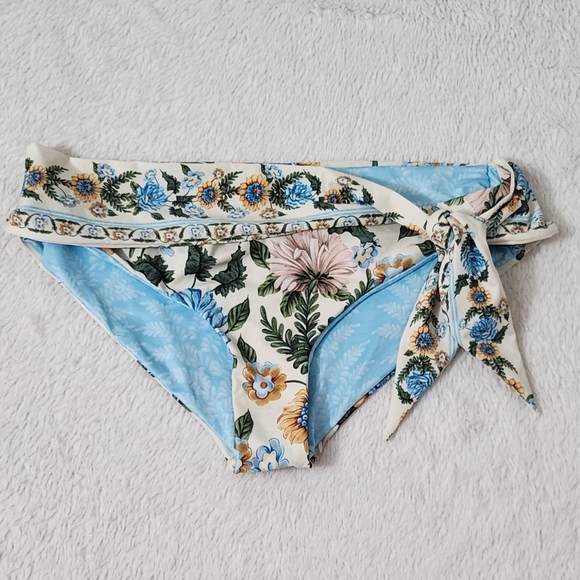 New!Agua Bendita Perla Aine Side Tie Bikini Bottoms - Picture 5 of 12